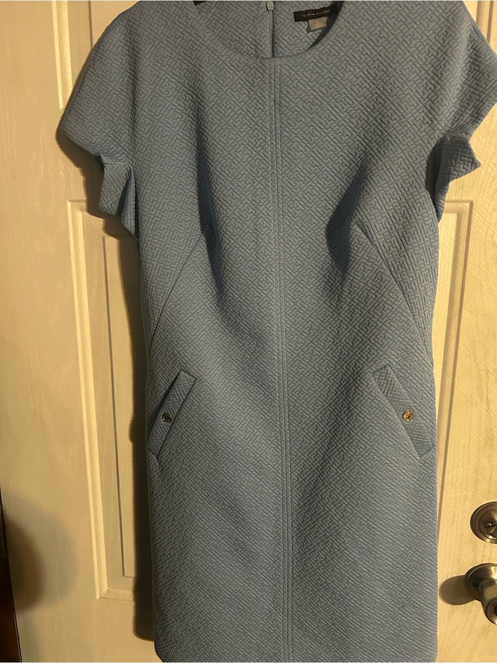 Tommy Hilfiger Women’s Sky Blue Dress Size 6 Sleeveless Knee Length Zip Up Back